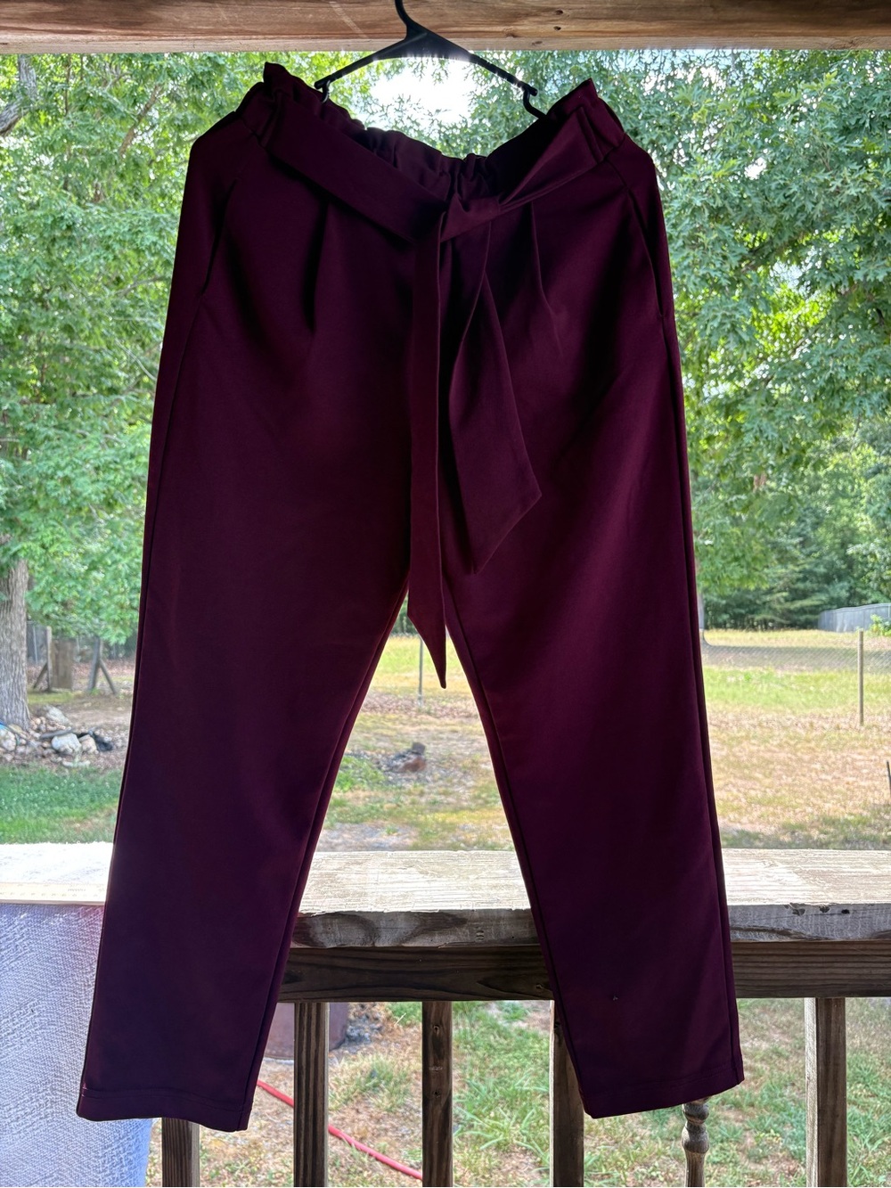 BBJ Los Angeles Peperbag Tie Waist Pants Size M POCKETS